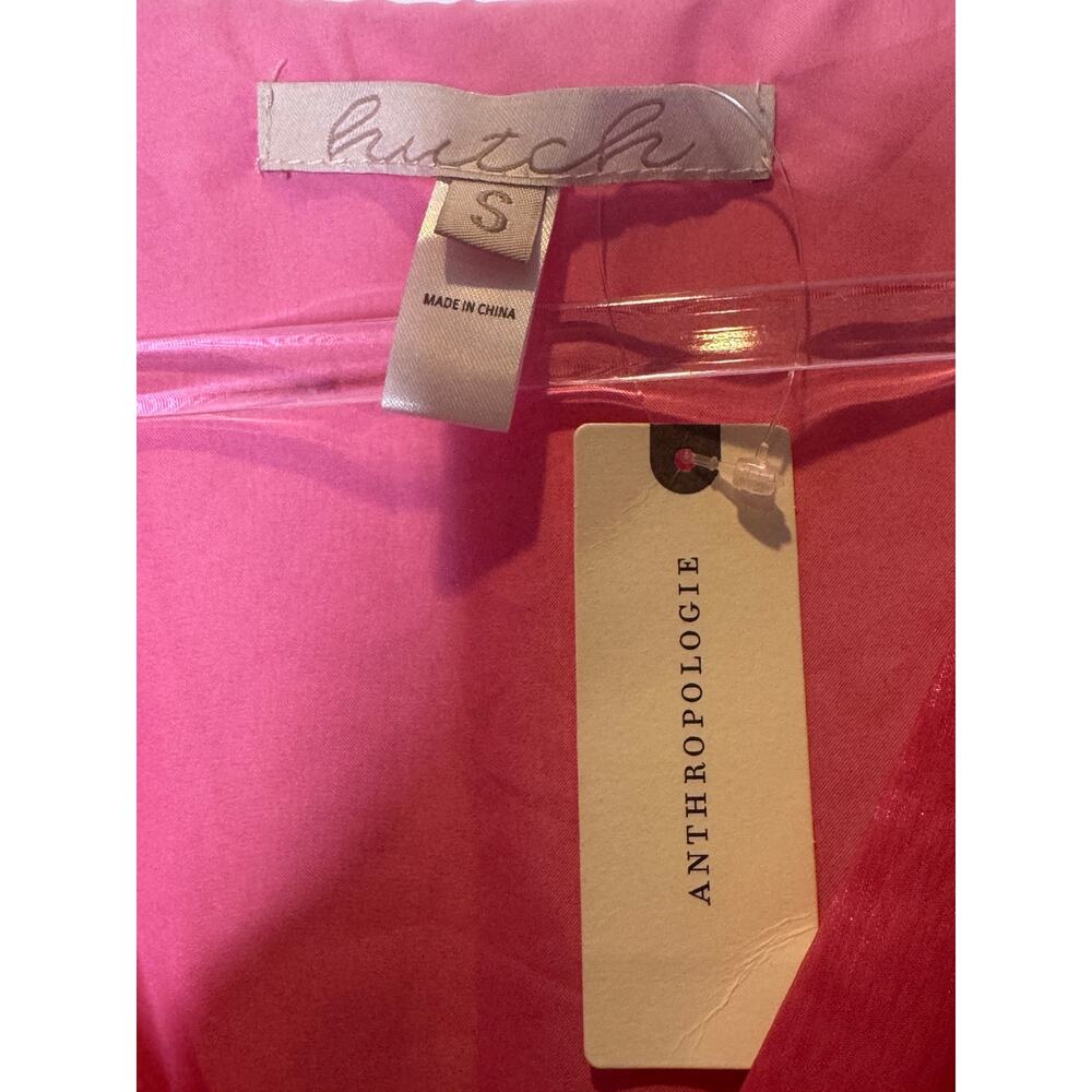 Hutch Anthropologie Watercolor Wrap Maxi Dress Pink Coral Yellow Small NWT - Picture 12 of 16